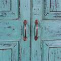 ARMADIO TEAK VERDE ANTICATO 2A 120X50H179 MADE IN INDIA