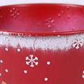 Portavaso in metallo rosso - Paesaggio Natale - Ø15H13