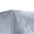 Vaschetta in metallo rett. silver e bianco -Abeti Oro- 35X23H12