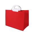 Borsa in panno rosso 2 man. -Cavallino Merry Christmas- 34X20H26