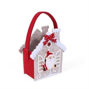 Borsina in feltro -Casa Babbo Natale- 17X9H19