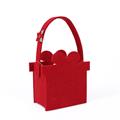 Borsina in feltro rosso - Pacco Dono - 12X7H12