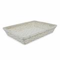 Vassoio bamboo sbiancato 27x18h6,5