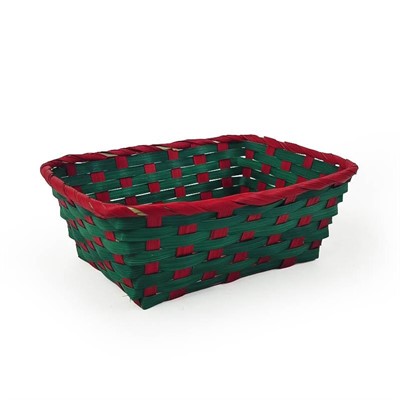 Vaschetta bamboo rossa verde 36x30h14