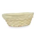 Portapane ovale bamboo naturale con fodera 24x18h11