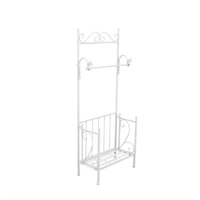 PORTASCIUGAMANI MET.BIANCO ANTIC. C/RIPIANO 41X21H105 MADE CHINA