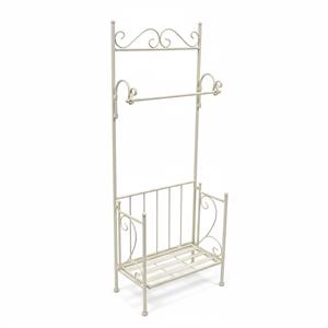 PORTASCIUGAMANI MET.BIANCO ANTIC. C/RIPIANO 41X21H105 MADE CHINA