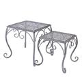PORTAVASO METALLO GRIGIO ANTICATO 25X25H26 S2 MADE IN CHINA