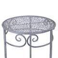PORTAVASO METALLO GRIGIO ANTICATO DIA32H70 S3 MADE IN CHINA