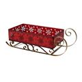 VASSOIO SLITTA METALLO ROSSO 54X22H17 MADE IN CHINA