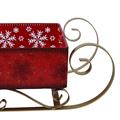 VASSOIO SLITTA METALLO ROSSO 54X22H17 MADE IN CHINA