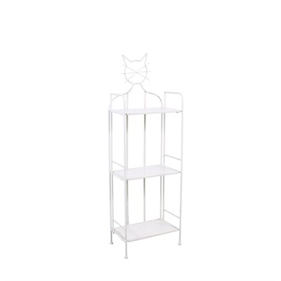 ETAGERE GATTO METALLO BIANCO ANTICATO 3P.40X25H124 MADE CHINA
