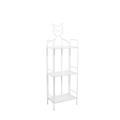 ETAGERE GATTO METALLO BIANCO ANTICATO 3P.40X25H124 MADE CHINA