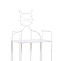 ETAGERE GATTO METALLO BIANCO ANTICATO 3P.40X25H124 MADE CHINA