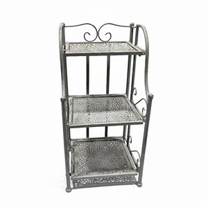 ETAGERE METALLO GRIGIO ANTICATO 3P.28X28H60 MADE IN CHINA