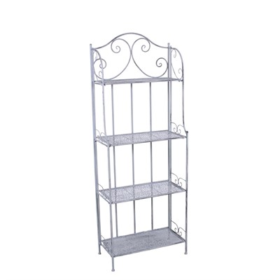 ETAGERE METALLO GRIGIO ANTICATO 4P. 60X30H161 MADE IN CHINA