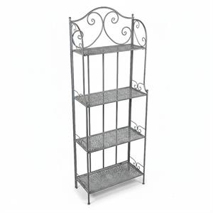 ETAGERE METALLO GRIGIO ANTICATO 4P. 60X30H161 MADE IN CHINA