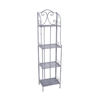 ETAGERE METALLO GRIGIO ANTICATO 4P. 40X30H161 MADE IN CHINA
