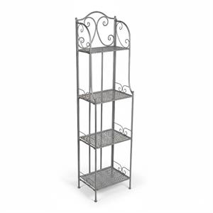 ETAGERE METALLO GRIGIO ANTICATO 4P. 40X30H161 MADE IN CHINA