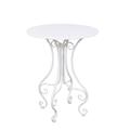 Tavolo Metallo Bianco Anticato Alessia Diam. cm 61H76 