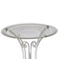 Tavolo Metallo Bianco Anticato Alessia Diam. cm 61H76 