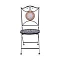 Sedia Metallo Nero Mosaico Pieghevole 39X39H91