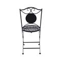 Sedia Metallo Nero Mosaico Pieghevole 39X39H91