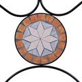 Sedia Metallo Nero Mosaico Pieghevole 39X39H91