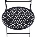 Sedia Metallo Nero Mosaico Pieghevole 39X39H91