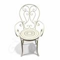 Poltrona Metallo Bianco Anticato Alessia 51X50h97 