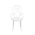 Poltrona Metallo Bianco Anticato Alessia 51X50h97 