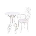 Poltrona Metallo Bianco Anticato Alessia 51X50h97 