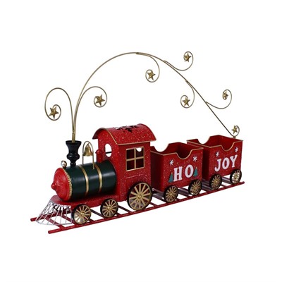 TRENO DECORATIVO METALLO ROSSO 93X17H59 MADE IN CHINA