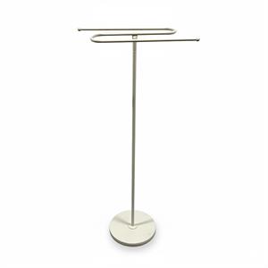 PORTASCIUGAMANI METALLO BIANCO ANTICATO 32X23H90 MADE CHINA