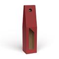 PORTABOTTIGLIA CARTONE 1B ROSSO LISCIO FIN. 9X9H38 MADE IN ITALY