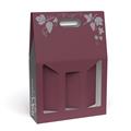 PORTABOTTIGLIA CARTONE 3B.CON FOGLIE FIN. 27X9H38 MADE IN ITALY