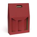 PORTABOTTIGLIA CARTONE 3B ROSSO LISCIO FIN.27X9H38MADE IN ITALY