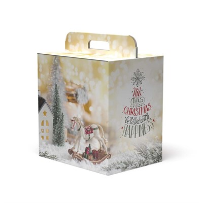 SCATOLA CARTONE  MAGICO NATALE  33X24H34 MADE IN ITALY
