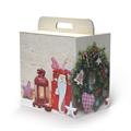 SCATOLA CARTONE CON LANTERNA ROSSA 33X24H34 MADE IN ITALY
