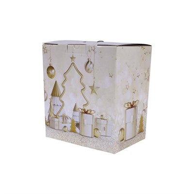 SCATOLA CARTONE ROBUSTA  INCANTO DI NATALE 38X27H36MADE IN ITALY