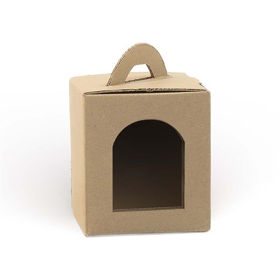 BORSINA CARTONE AVANA 1 VASETTO 9X9H10 MADE IN ITALY
