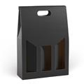 PORTABOTTIGLIA CARTONE 3B.NERO ONDA FIN. 27X9H38 MADE IN ITALY