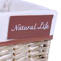 CESTO VIMINI FODERA NATURAL LIFE 45X30H18 S3 MADE IN CHINA
