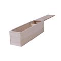 Cassetta abete naturale 1 bottiglia porta scorrevole 37x10x10