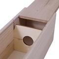 Cassetta abete naturale 1 bottiglia porta scorrevole 37x10x10