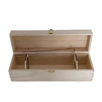 Cassetta abete naturale 1 bottiglia cm.35,5x10h10