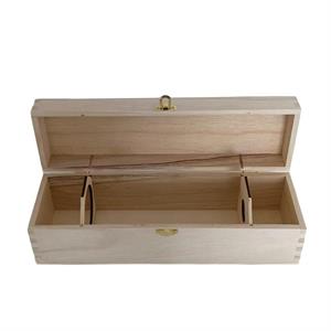 Cassetta abete naturale 1 bottiglia cm.35,5x10h10