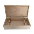 Cassetta abete naturale 2 bottiglie cm.35,5x18h10