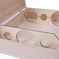 Cassetta abete naturale 3 bottiglie cm.35,5x27h10