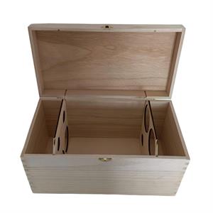 Cassetta abete naturale 4 bottiglie cm.35,5x18h18